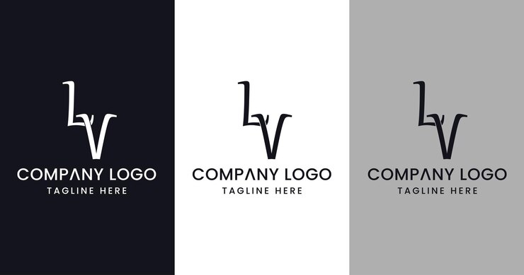 Letra Inicial LV Logo Design Excelente Símbolo Criativo Moderno Sinal
