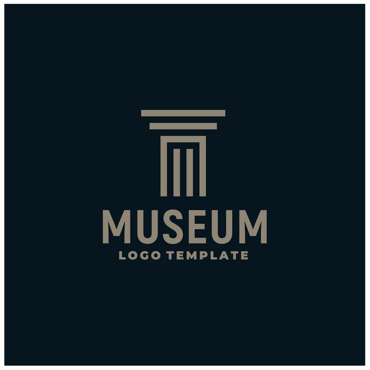 Vetor letra inicial m com design de logotipo de construção de pilar de mármore de coluna