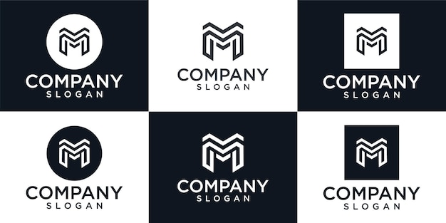 Letra inicial m. design de logotipo criativo