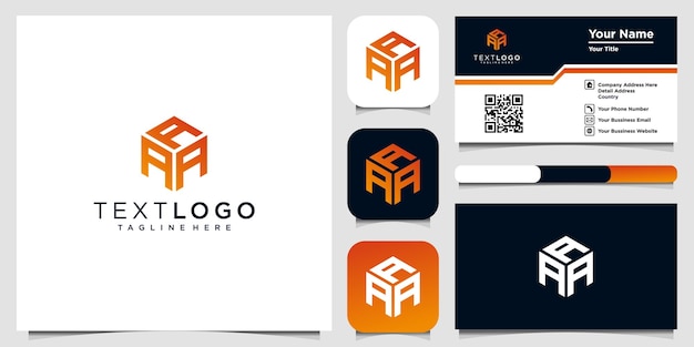 Letra inicial moderna um ícone de logotipo e design de cartão de visita