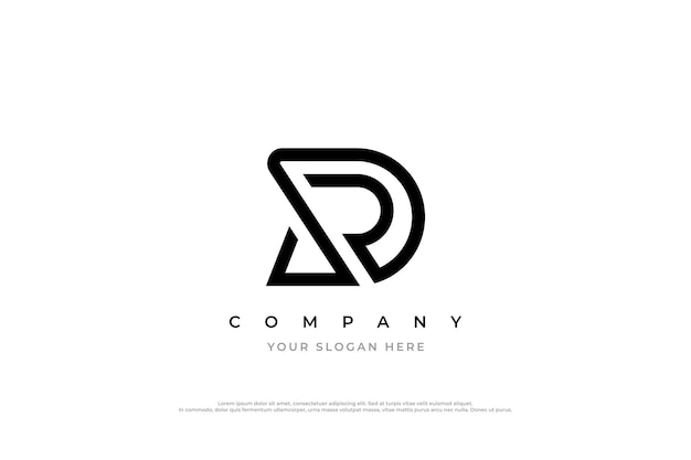 Letra inicial rd ou design do logotipo dr
