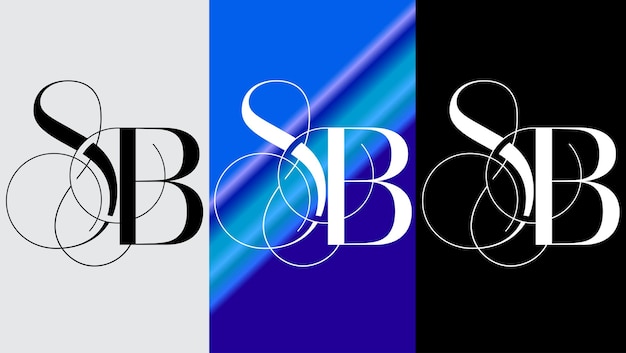 Letra inicial sb design de logotipo criativo monograma de ícone de símbolo moderno