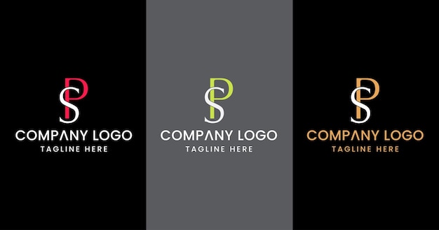 Letra inicial SP Design de logotipo excelente símbolo moderno criativo