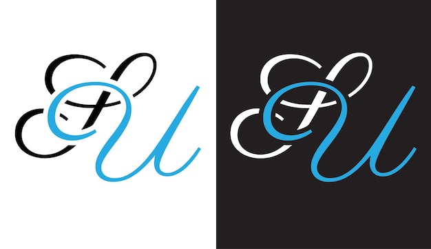 Vetor letra inicial su design de logotipo criativo monograma de ícone de símbolo moderno