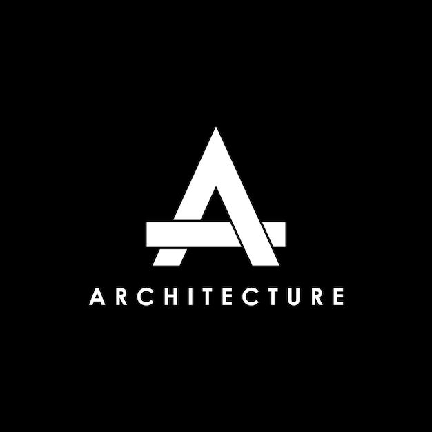 Letra inicial um modelo de vetor de design de arquitetura de logotipo moderno