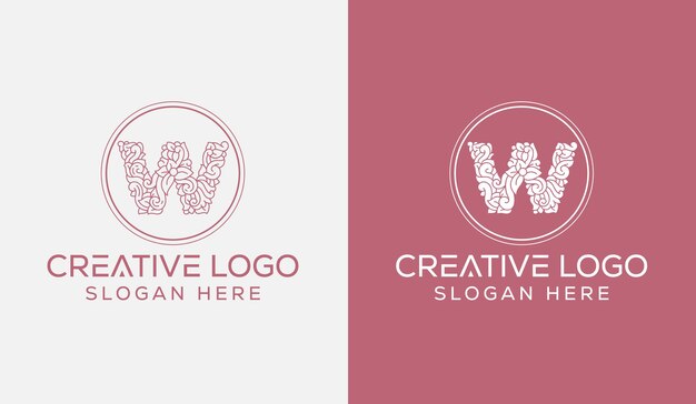 Letra inicial w design de logotipo monograma criativo moderno sinal símbolo ícone