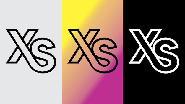 Vetor letra inicial xs design de logotipo criativo símbolo moderno ícone monograma