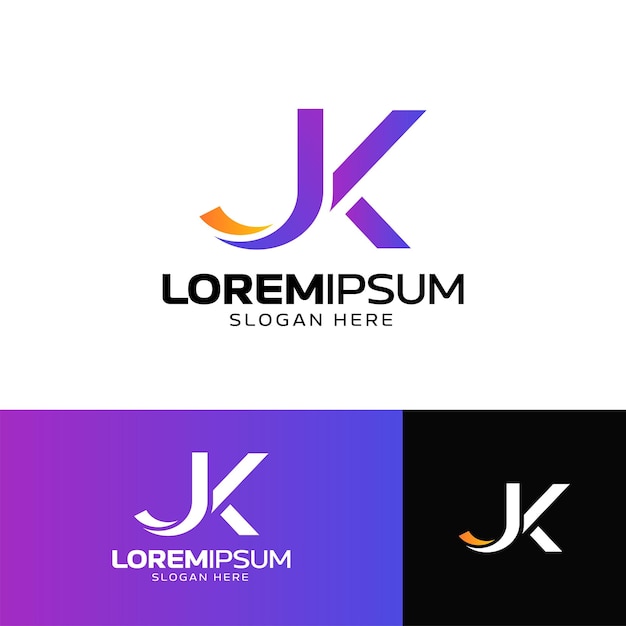 Letra JK Abstract Logotipo