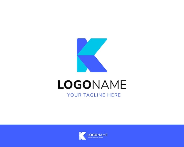 Letra k logotipo fintech