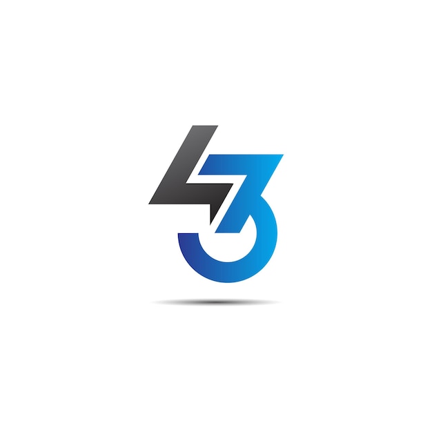 Letra l 7 3 ou ícone de design de logotipo l3. ícone de design de logotipo criativo. projeto de logotipo.