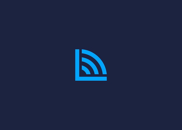 Letra l com design de ícone de logotipo wifi inspiração de modelo de design vetorial