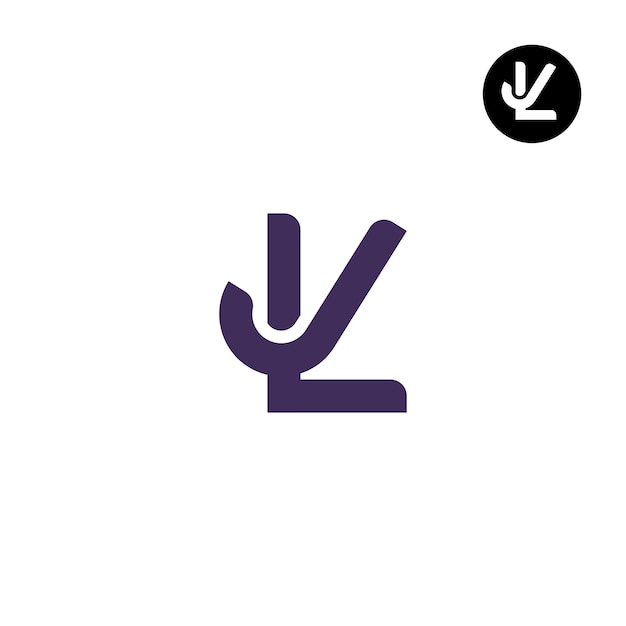 Letra lj jl monograma desenho de logotipo único