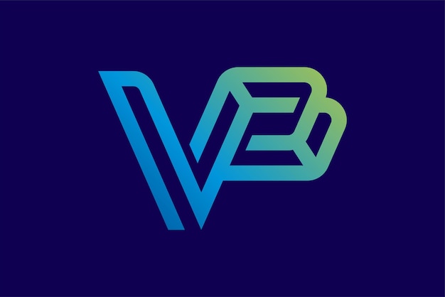 Vetor letra logotipo vp