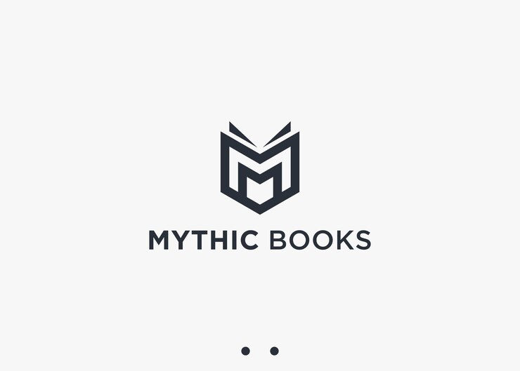 Vetor letra m com ilustração de silhueta vetorial de design de logotipo de livro