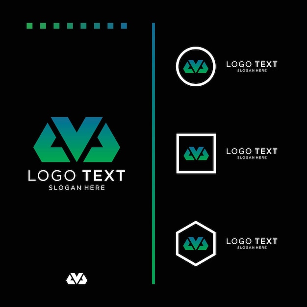 Vetor letra m ícone do logotipo design elementos do modelo