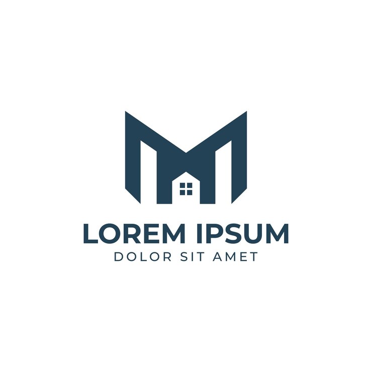 Vetor letra m imobiliário logo construção arquitetura construção logo design elemento de modelo