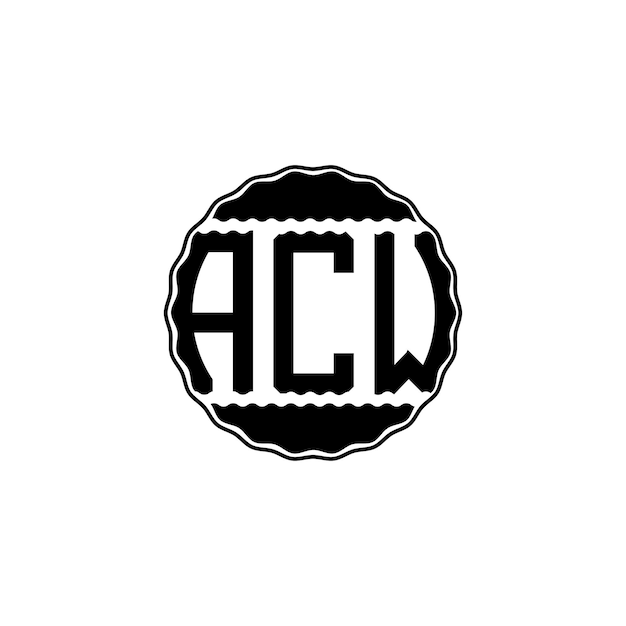 Vetor letra moderna logo 'acw'