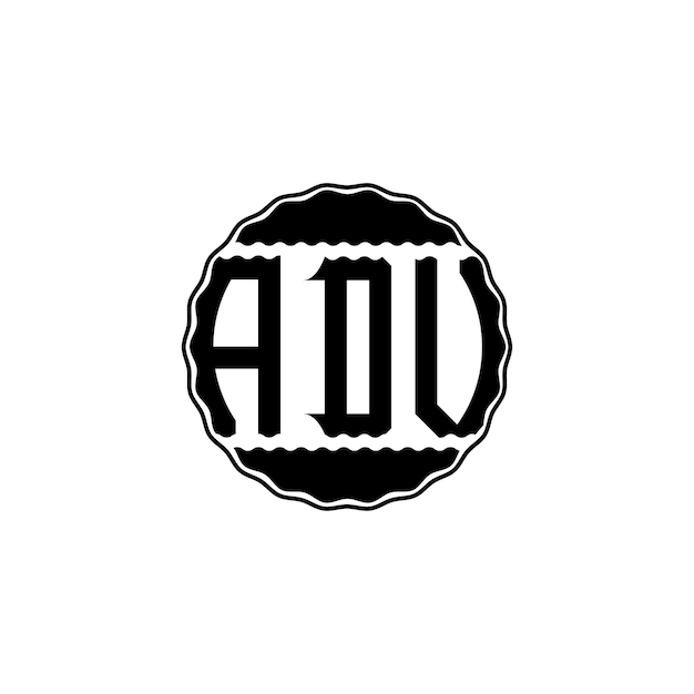 Vetor letra moderna logo 'adv'