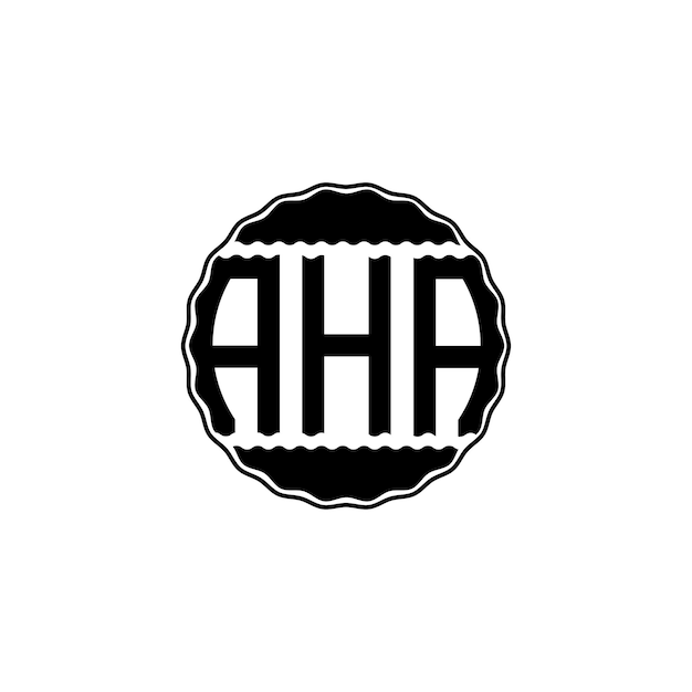 Vetor letra moderna logo 'aha'