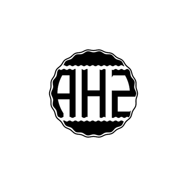 Vetor letra moderna logo 'ahz'