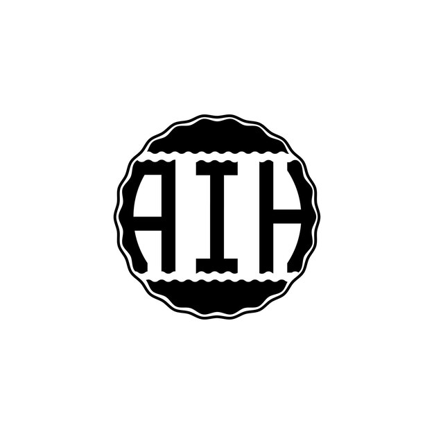 Vetor letra moderna logo 'aih'