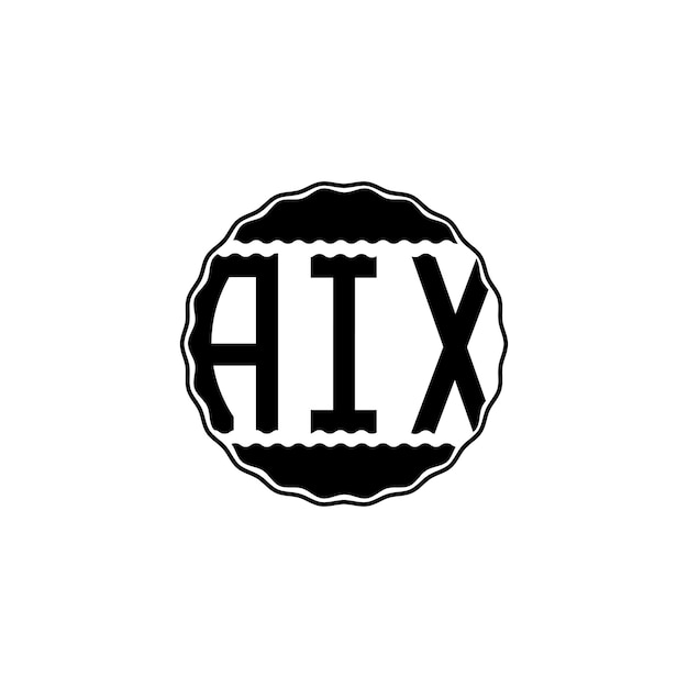 Vetor letra moderna logo 'aix'