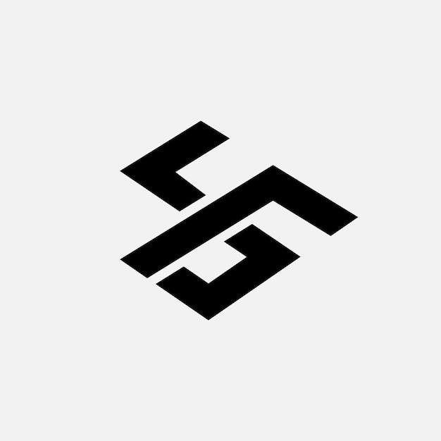 Letra moderna sg ou gs formas únicas alfabeto criativo monograma design de logotipo abstrato