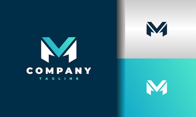 letra monograma logotipo VM