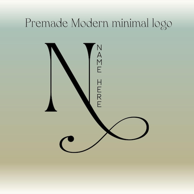 Letra N inicial logotipo moderno 2023