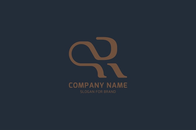 Letra original R para design de logotipo criativo