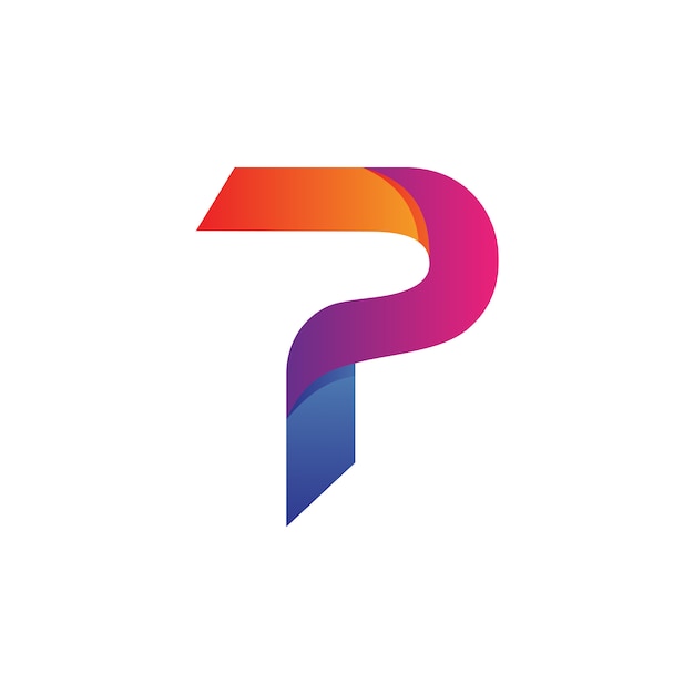 Letra p logo vector