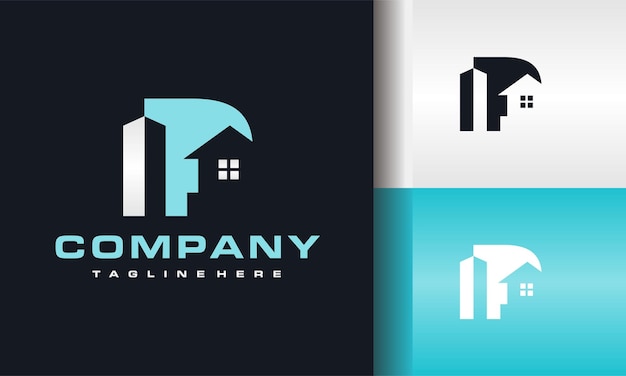 Letra p logotipo imobiliário