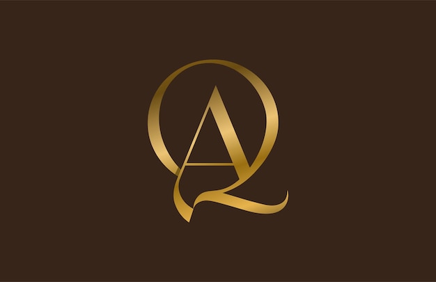 Letra qa ou aq combine logo elagant