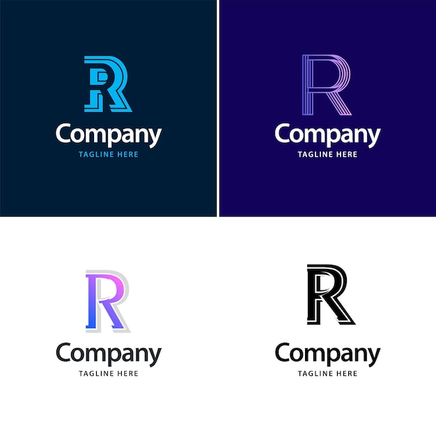 Letra r big logo pack design design criativo de logotipos modernos para o seu negócio