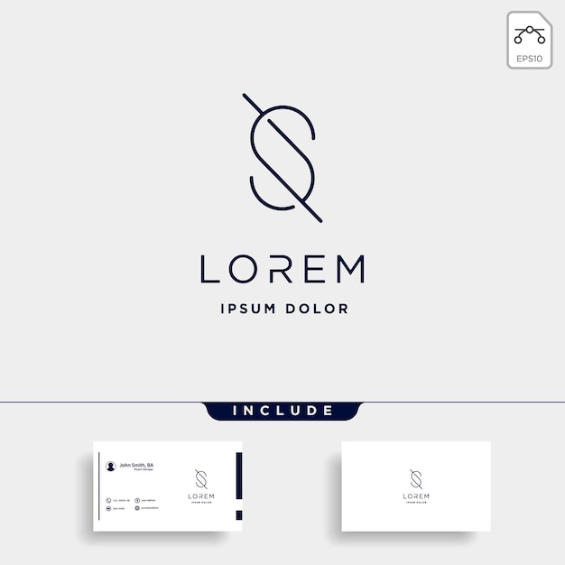 Letra s ss design de logotipo simples vetor elegante