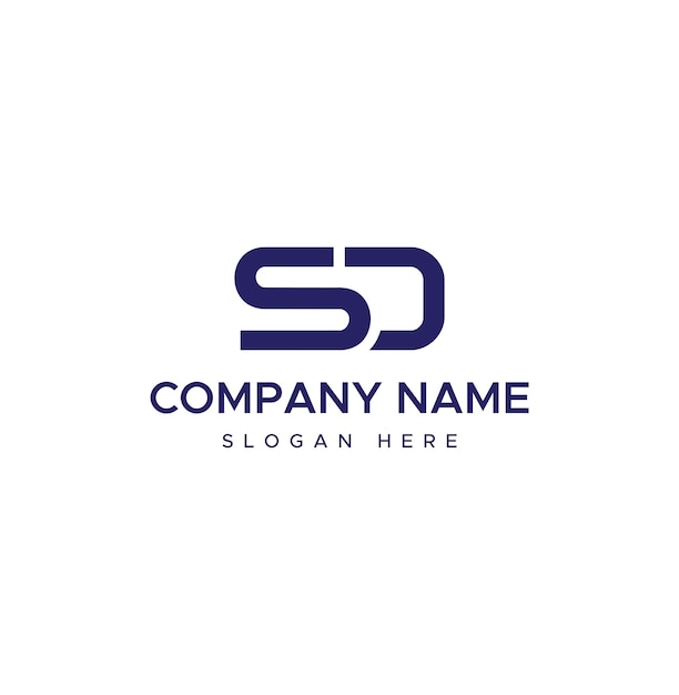 Letra SD logotipo design modelo vetor ilustração