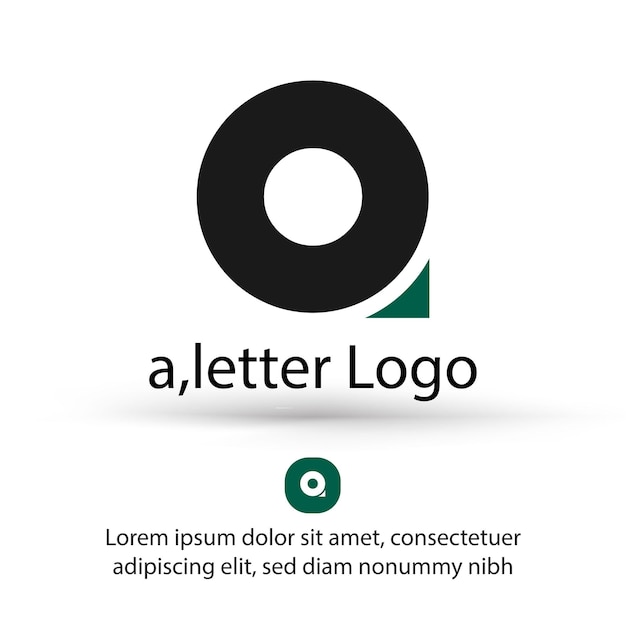 Vetor letra um logotipo de fita isolado em branco