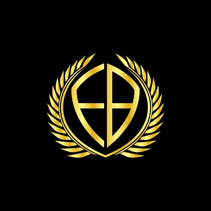 Vetor letra vector eb logotipo de gradiente colorido moderno