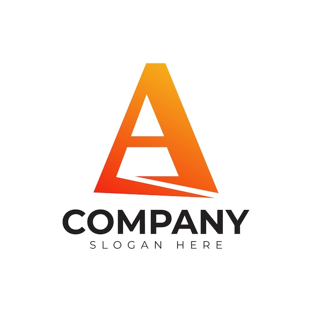 letra vetorial um modelo premium de logotipo