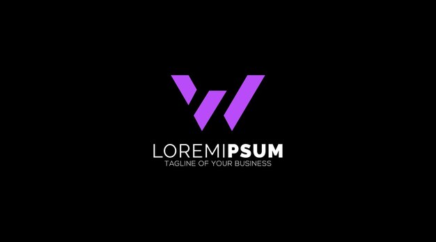 letra W inicial do logotipo Design Vector sinal símbolo ícone