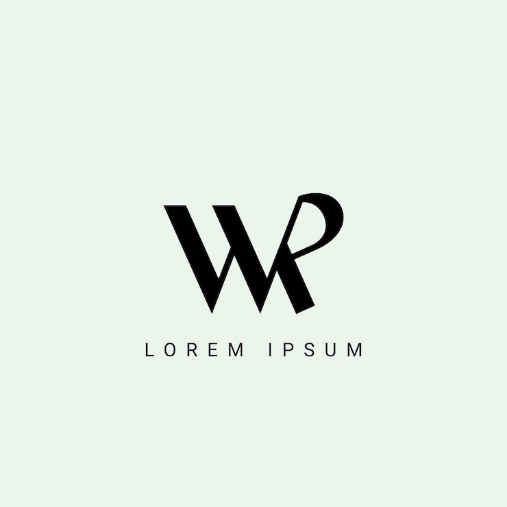 Vetor letra wr e monograma rw logotipo inicial geométrico logotipo moderno de grade gradiente