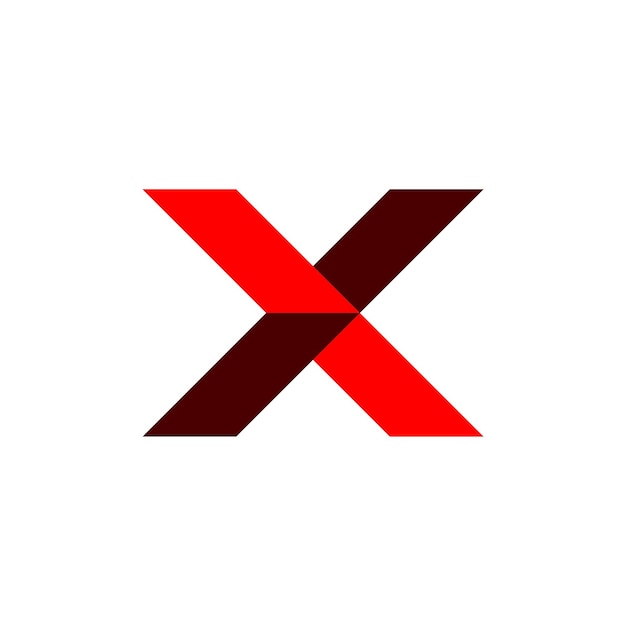 Vetor letra x vermelho modelo ilustração design vector eps 10