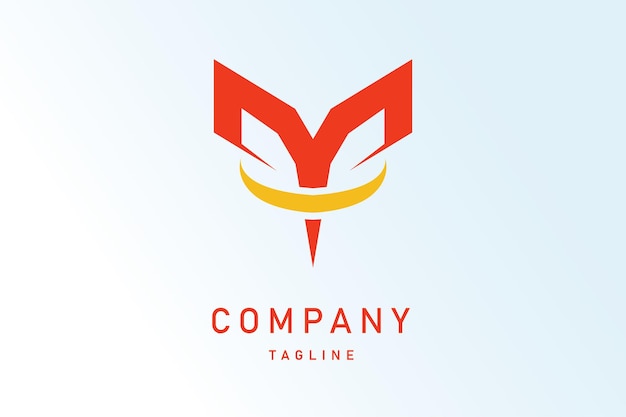 Vetor letra y simples monograma marca nominativa emblema abstrato minimalista moderno logotipo ilustração vetorial