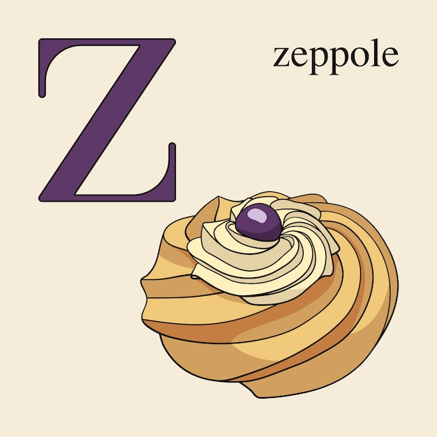 Letra z com zeppole