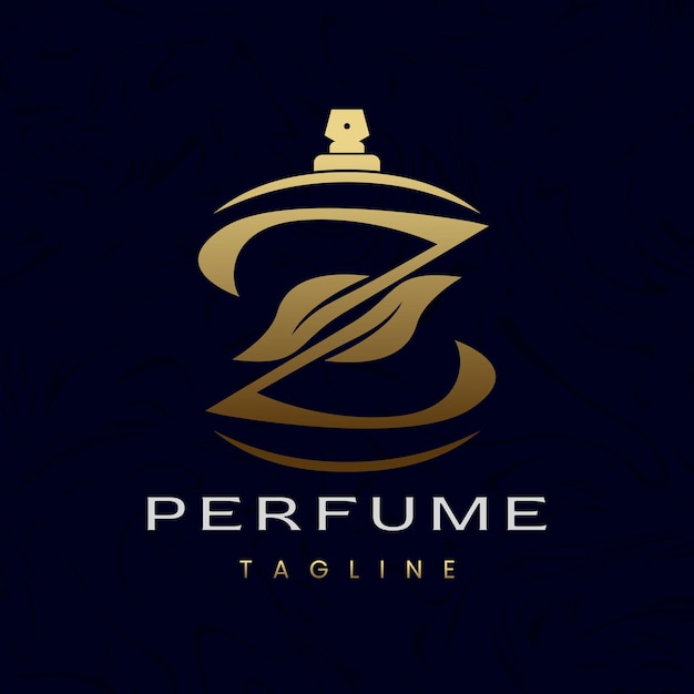 Letra z desenho do logotipo do perfume elegante cheiro de luxo logotipo inicial