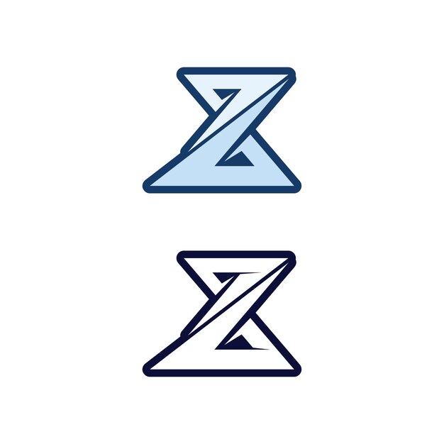 Letra z e ilustração de identidade vetorial de design de logotipo de fonte z