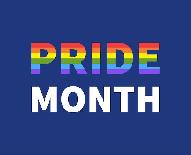 Letras coloridas do alfabeto do mês do orgulho Bandeira do orgulho LGBT
