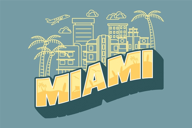 Letras da cidade de miami