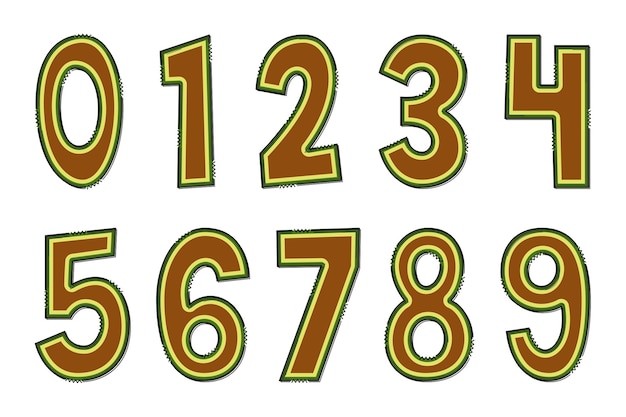 Letras de abacate feitas à mão em cores criativas design tipográfico