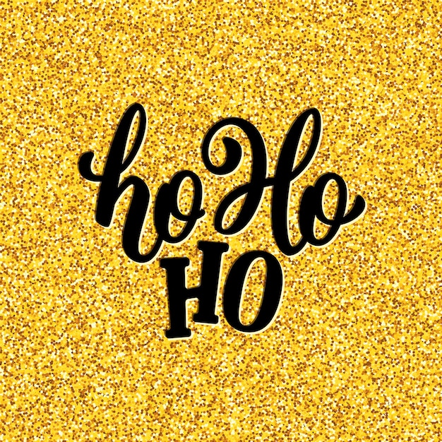 Vetor letras de ho-ho-ho para cartão de natal